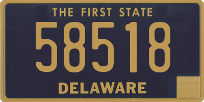 DE license plate 58518