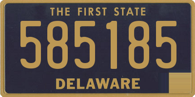 DE license plate 585185