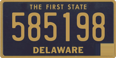 DE license plate 585198