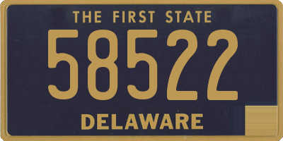 DE license plate 58522