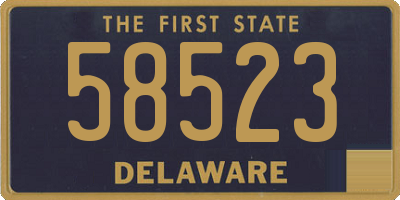 DE license plate 58523