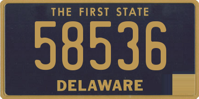 DE license plate 58536