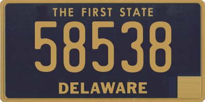 DE license plate 58538