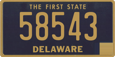 DE license plate 58543