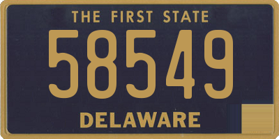 DE license plate 58549
