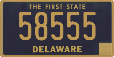 DE license plate 58555