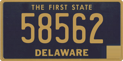DE license plate 58562