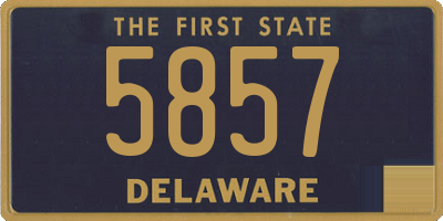 DE license plate 5857