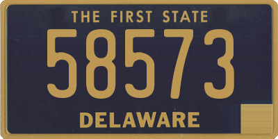 DE license plate 58573