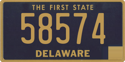 DE license plate 58574