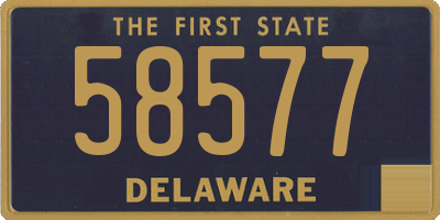 DE license plate 58577