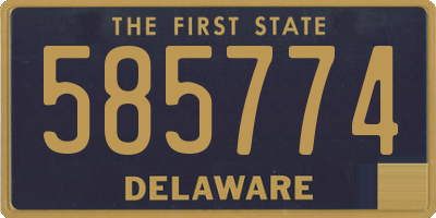 DE license plate 585774