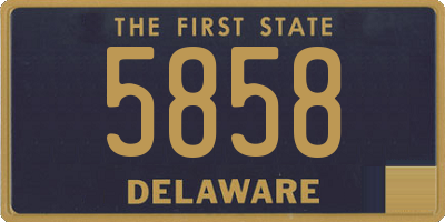 DE license plate 5858