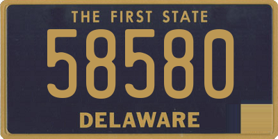 DE license plate 58580