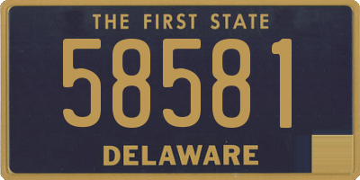 DE license plate 58581