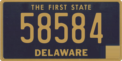 DE license plate 58584