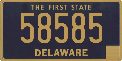 DE license plate 58585