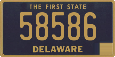 DE license plate 58586
