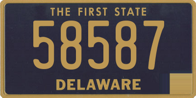 DE license plate 58587