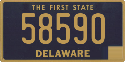 DE license plate 58590
