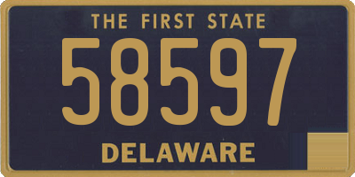 DE license plate 58597