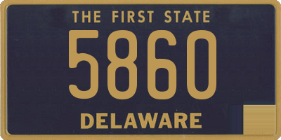 DE license plate 5860