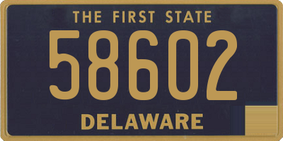 DE license plate 58602