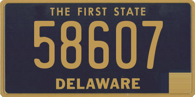 DE license plate 58607