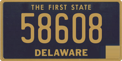 DE license plate 58608