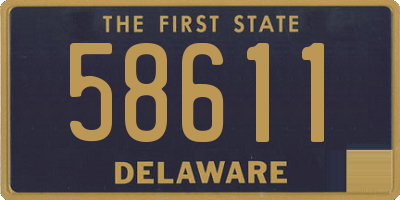 DE license plate 58611