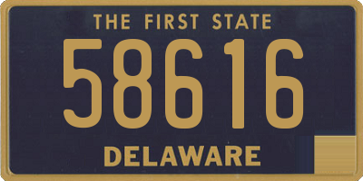 DE license plate 58616