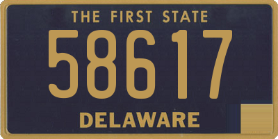 DE license plate 58617