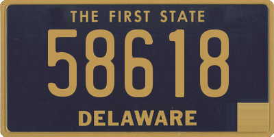 DE license plate 58618