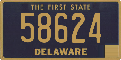 DE license plate 58624