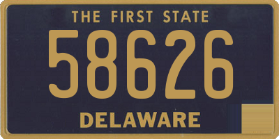 DE license plate 58626