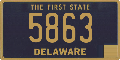 DE license plate 5863