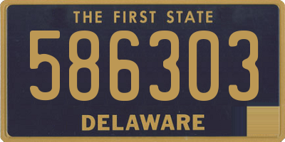 DE license plate 586303