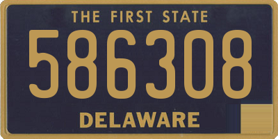 DE license plate 586308