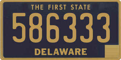 DE license plate 586333