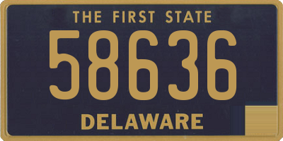 DE license plate 58636