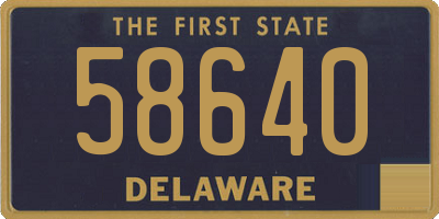 DE license plate 58640