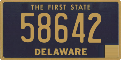 DE license plate 58642