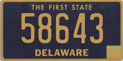 DE license plate 58643