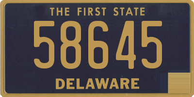 DE license plate 58645