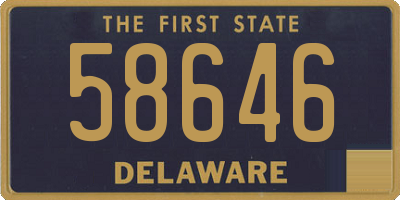 DE license plate 58646