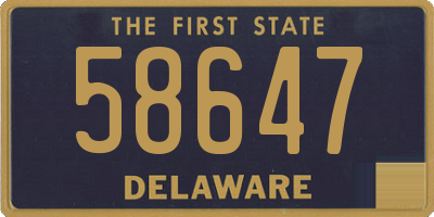 DE license plate 58647