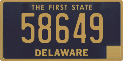 DE license plate 58649