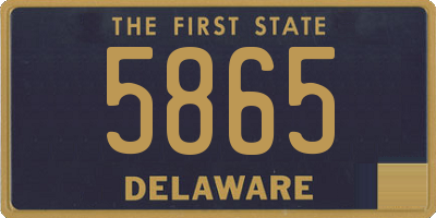 DE license plate 5865