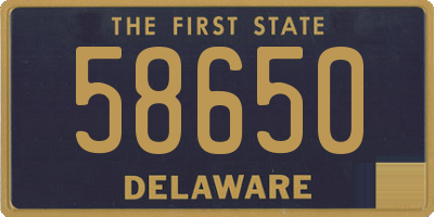 DE license plate 58650