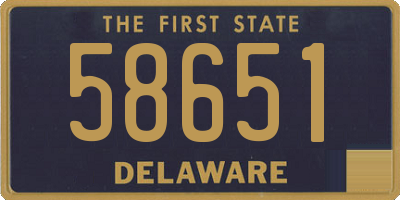 DE license plate 58651